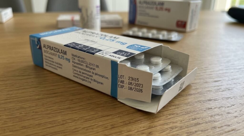 Peut-on prendre de l'alprazolam périmé depuis 2 ans ? 2 Date de péremption inscrite sur une boîte d'Alprazolam